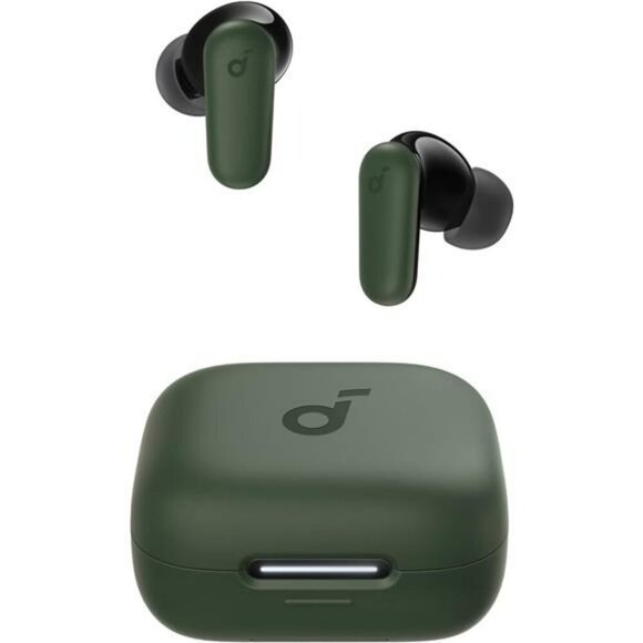 Wireless Earbuds Noise Cancelling Bluetooth 45H Playtime Mic Green IP54 Case - Picture 1 of 7